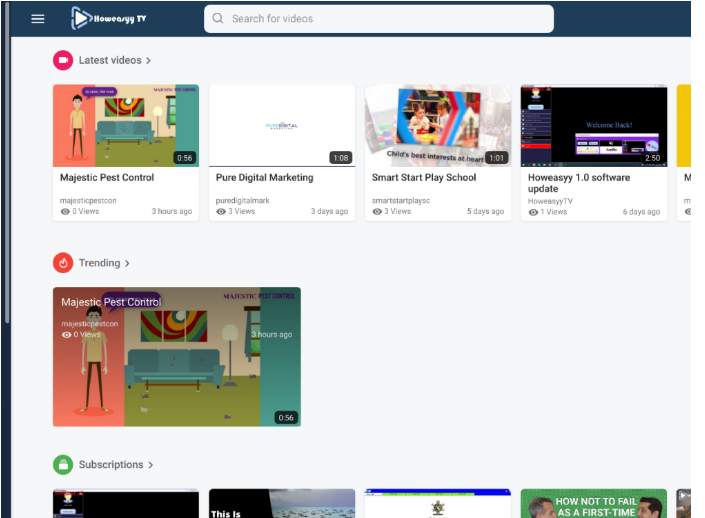 Youtube like video sharing website with live streaming-1